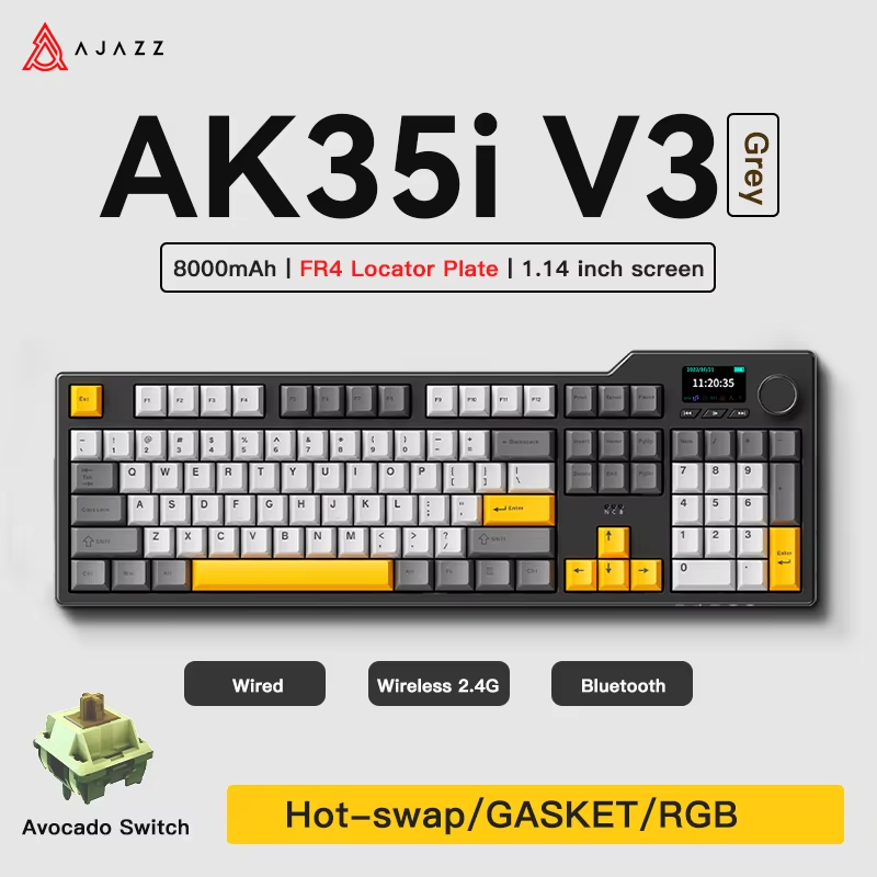 Gaming Keyboard Tkl - Ajazz AK35I V3/V4 MAX Trójtrybowa Klawiatura