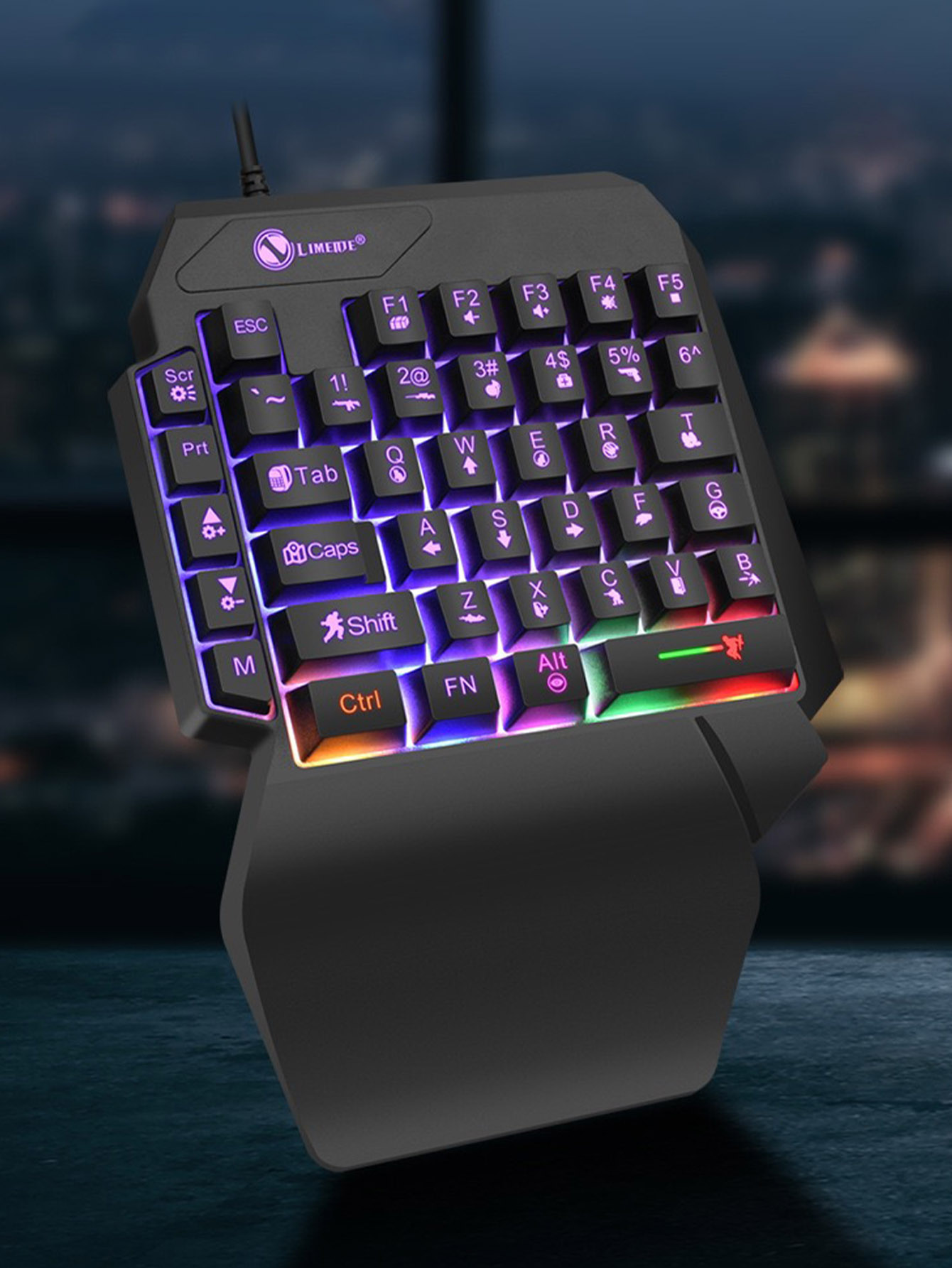 Gaming Keyboard 1 Hand - Mechaniczna, jednoręczna, przewodowa klawiatura do gier,