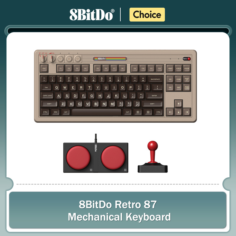 Gaming Keyboard Mechanical - Mechaniczna klawiatura 8BitDo Retro, klawiatura do