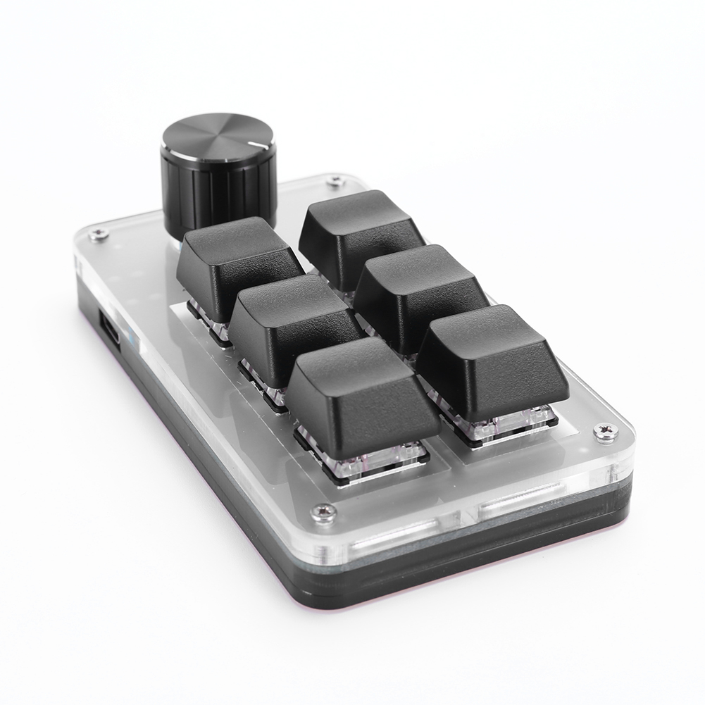 Gaming Keyboard 1 Hand - 6 Klawiszy 1 Pokrętło Jednoręczna Mechaniczna