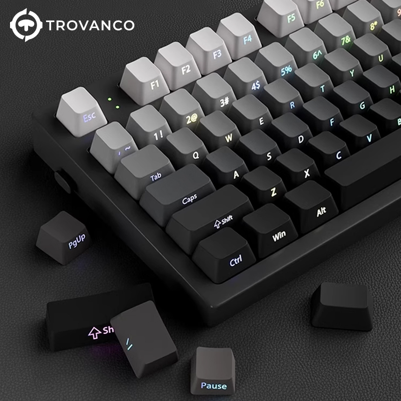 Gaming Keyboard Typewriter - 130 Klawiszy Gradientowe Nakładki na Klawisze