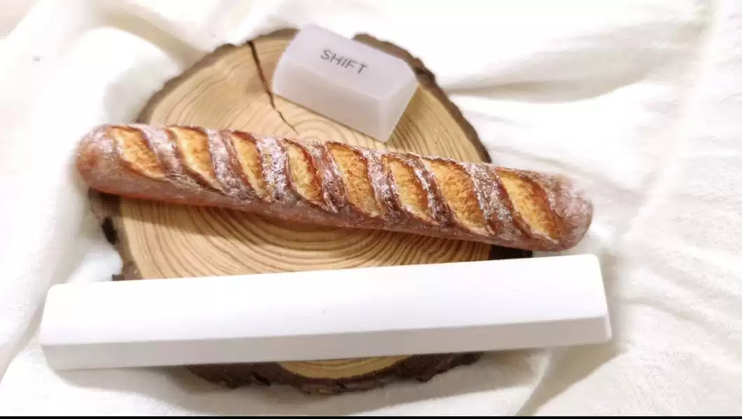 Gaming Keyboard Mechanical - Klawisz Baguette Food Artisan Spacebar -
