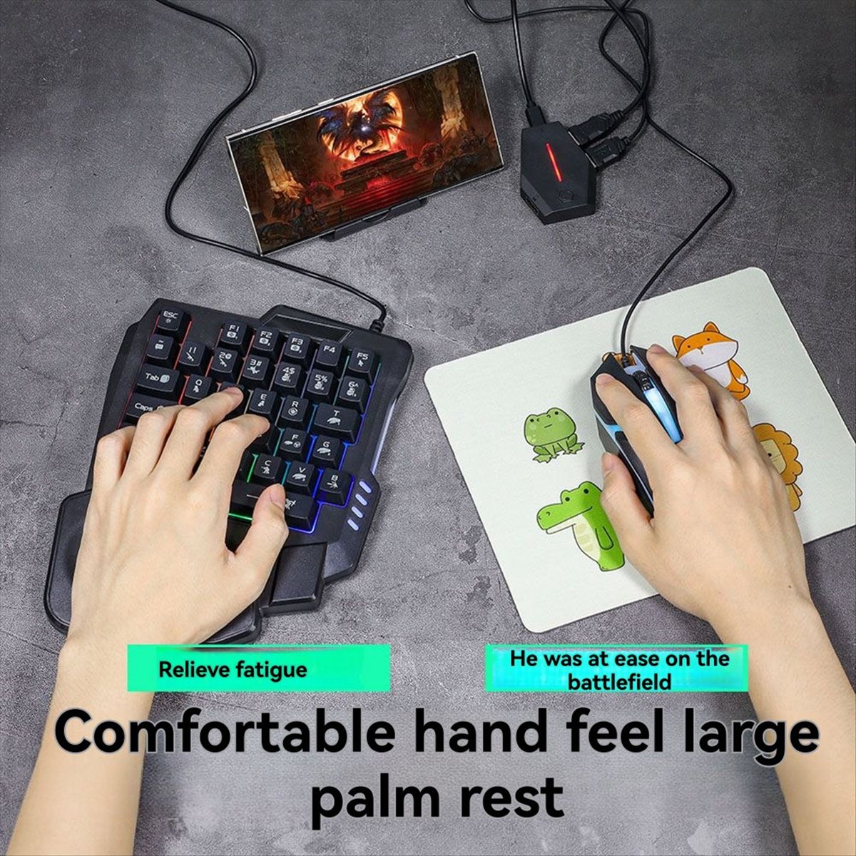 Gaming Keyboard 1 Hand - Dobra cena, 35-klawiszowa ergonomiczna klawiatura gamingowa