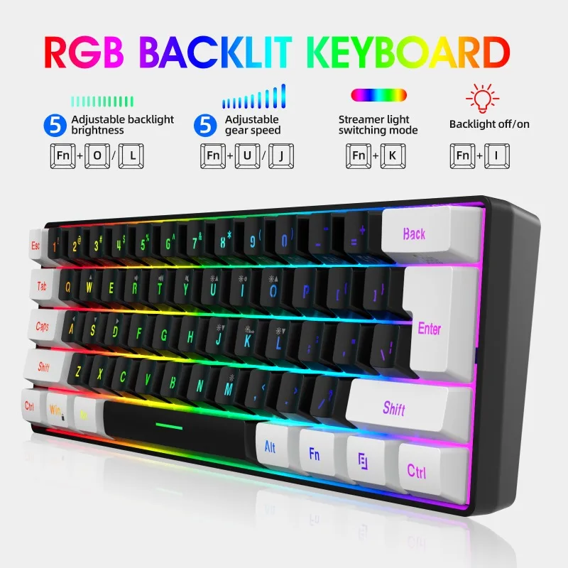 Zestaw Klawiatura i Mysz 60% d – Gaming Keyboard And Mouse Combo recenzja i cena