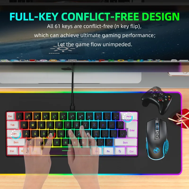 Zestaw Klawiatura i Mysz 60% d – Gaming Keyboard And Mouse Combo recenzja i cena