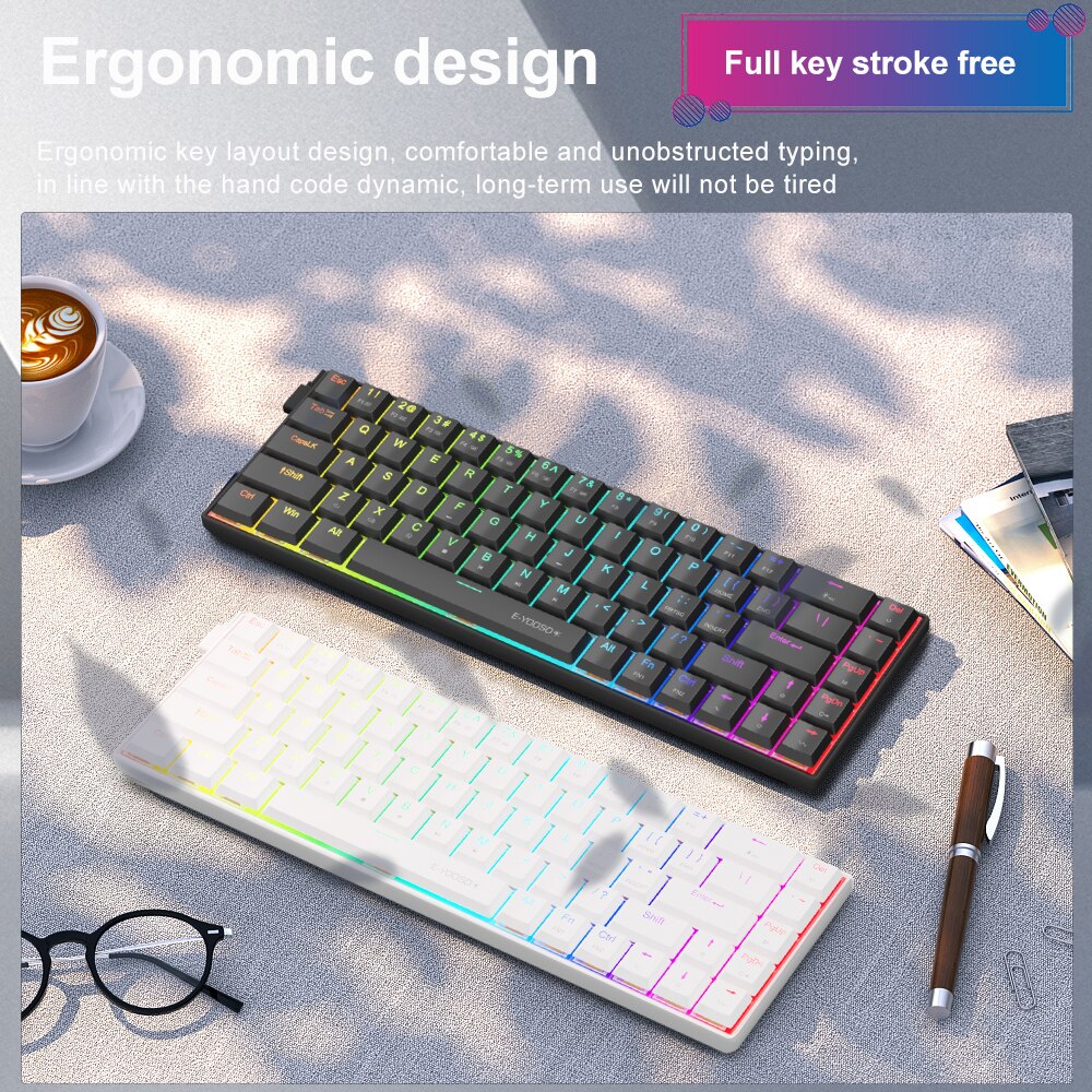 E-YOOSO A68 RGB Mini Slim USB  – Gaming Keyboard Mobile recenzja i cena