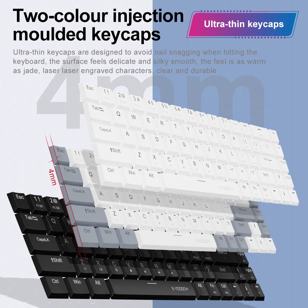 E-YOOSO A68 RGB Mini Slim USB  – Gaming Keyboard Mobile recenzja i cena