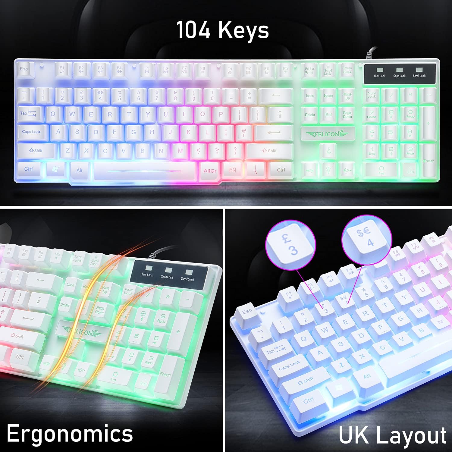 MAMBASNAKE T11 UK 100% Zestaw  – Gaming Keyboard And Mouse Combo recenzja i cena