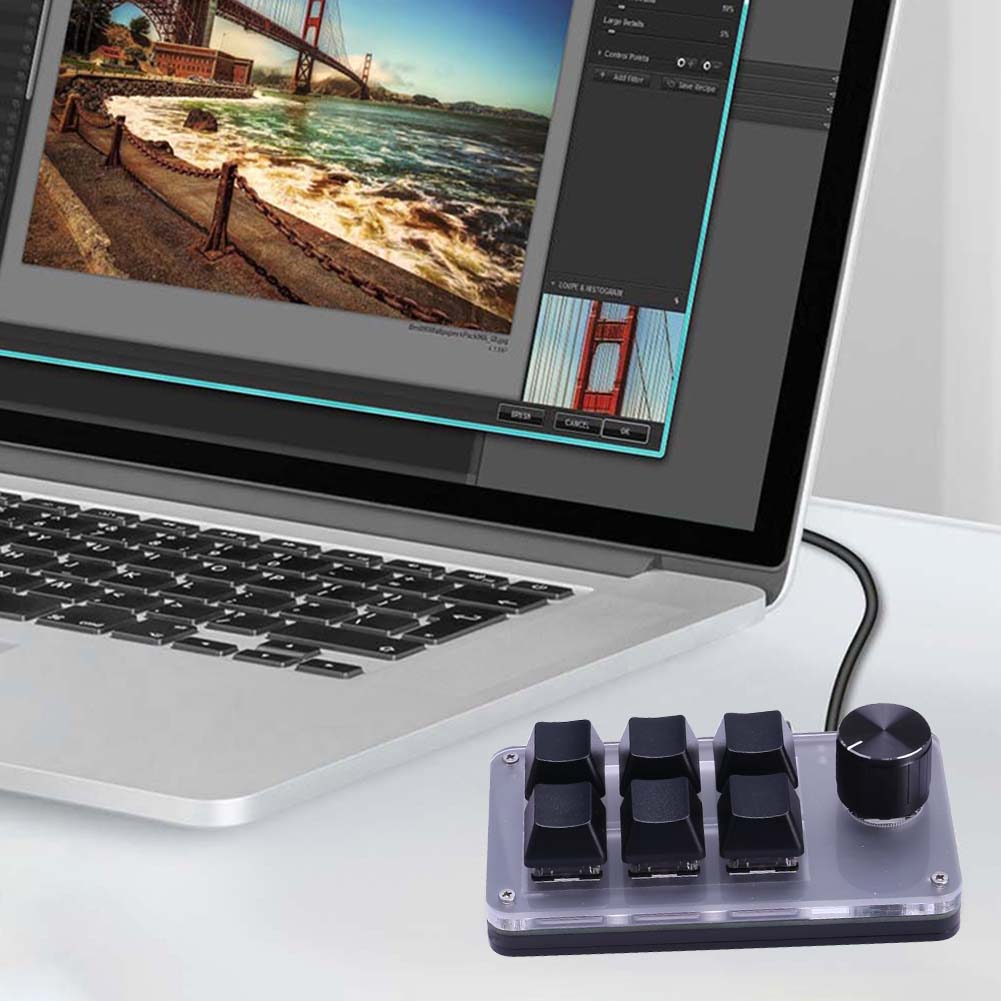 6 Klawiszy 1 Pokrętło Jednoręc – Gaming Keyboard 1 Hand recenzja i cena