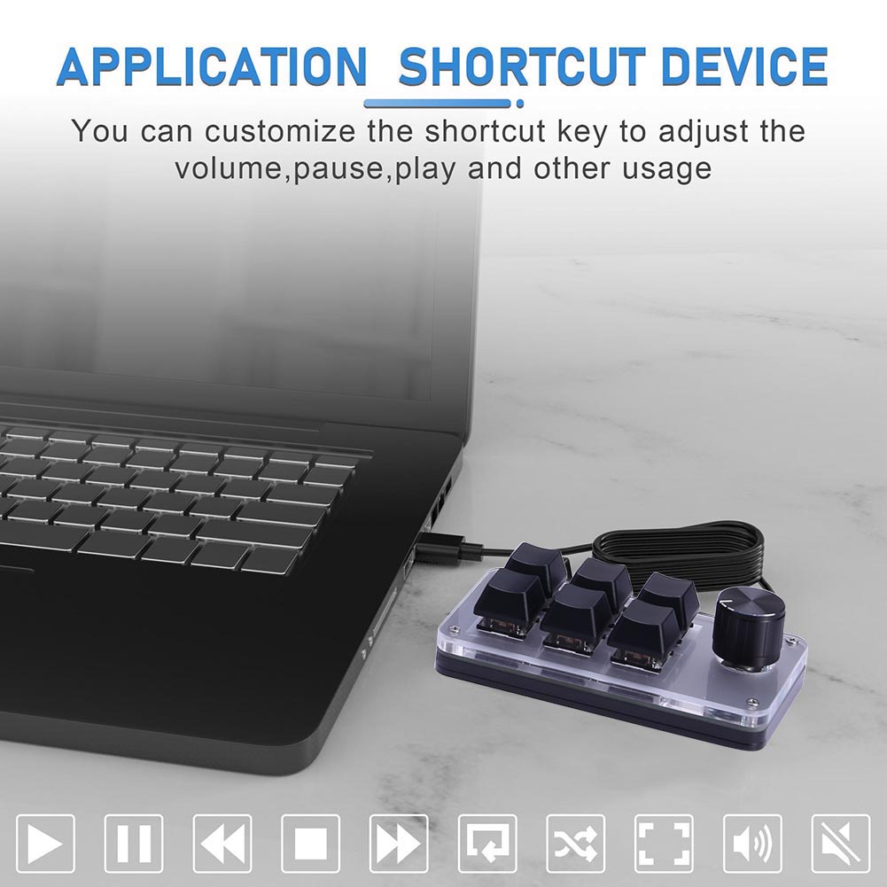 6 Klawiszy 1 Pokrętło Jednoręc – Gaming Keyboard 1 Hand recenzja i cena
