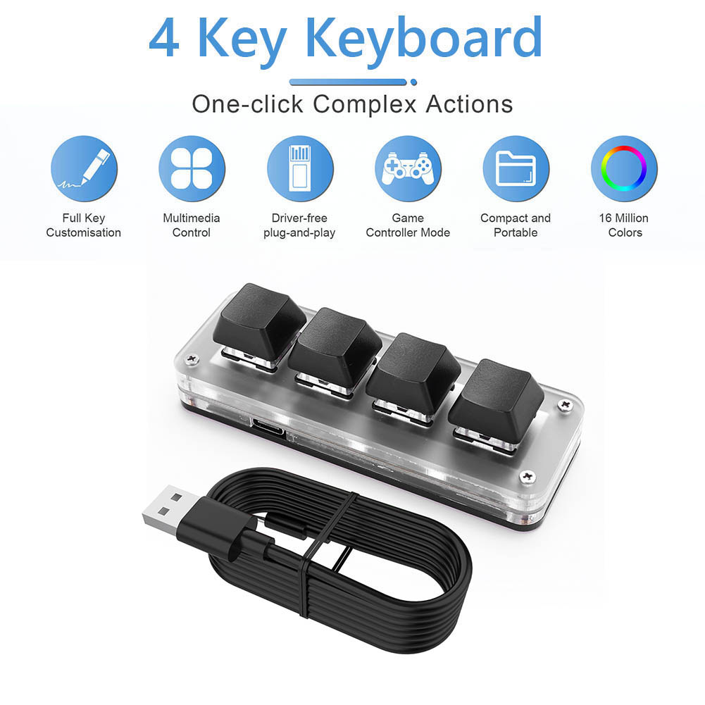 3 Klawisze 1 Pokrętło/4 Klawis – Gaming Keyboard 1 Hand recenzja i cena