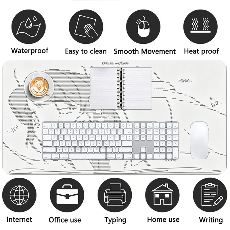 1 szt. Skórzana podkładka pod  – Gaming Keyboard Nearby recenzja i cena